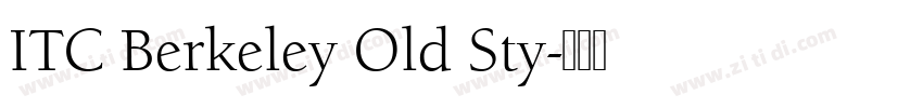 ITC Berkeley Old Sty字体转换